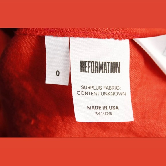 Reformation Red Orange Button Fit & Flare Halter Cut Out Shirt Dress 0 - Picture 4 of 9